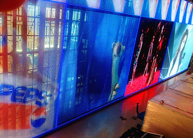 China Commercial P10 LED Mesh Display Curtain Screen For Stage Backdrop supplier