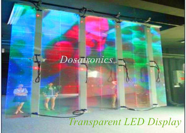 China Big Transparent Glass LED Display SMD 3535 , 1R1G1B P12 Transparent Led Video Wall supplier