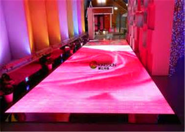 China Full Color P9mm LED Stage Floor , LED Light Up Dance Floor Tiles For Wedding Party supplier