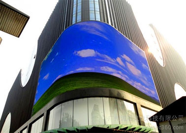 China High Brightness P8 Curved LED Screen , Large LED Media Facade Full Color supplier