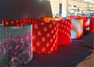 China Soft Indoor Full Color Flexible LED Curtain Screen For Shopping Mall Advertising supplier