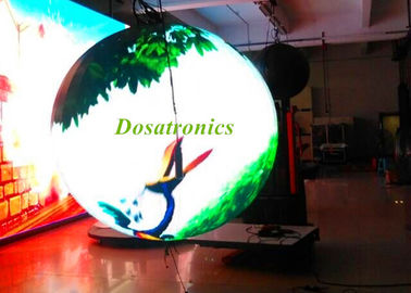 China Commercial Indoor Round LED Screen Ball , 1.2M Diameter Sphere LED Screen supplier