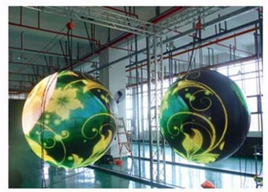 China Full Color P4.8mm IP54 Spherical LED Display Screen On Ceiling For Decorative supplier